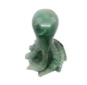 360G Green Aventurine Crystal Octopus Carving