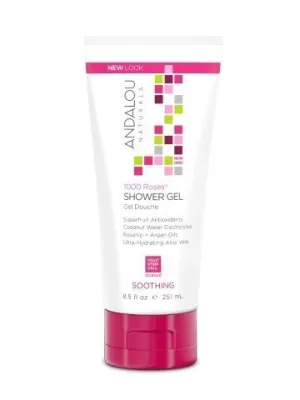 Andalou Naturals 1000 Roses Soothing Shower Gel 8.5 oz Gel