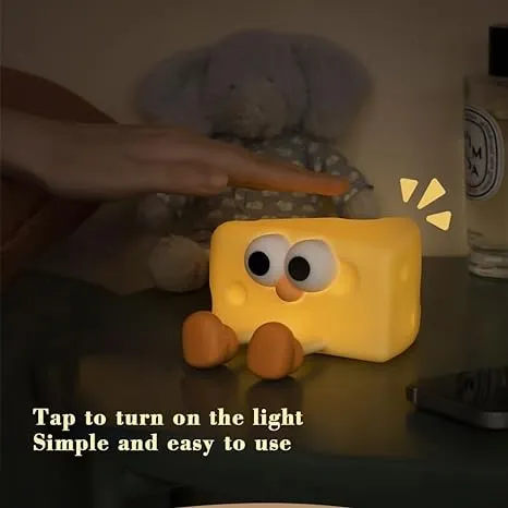 Cute Cheese Night Light -  USB Chargeable Lamp