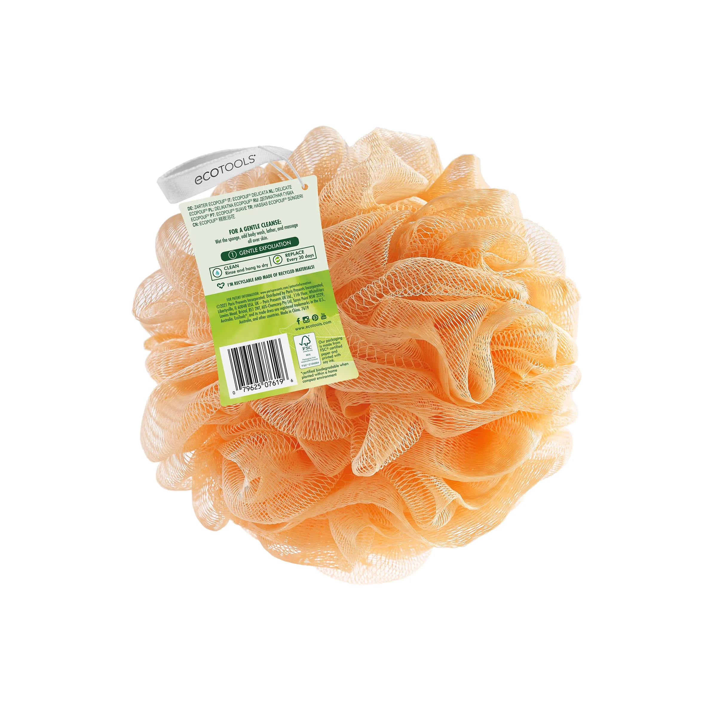 Delicate Recycled EcoPouf®, Peach