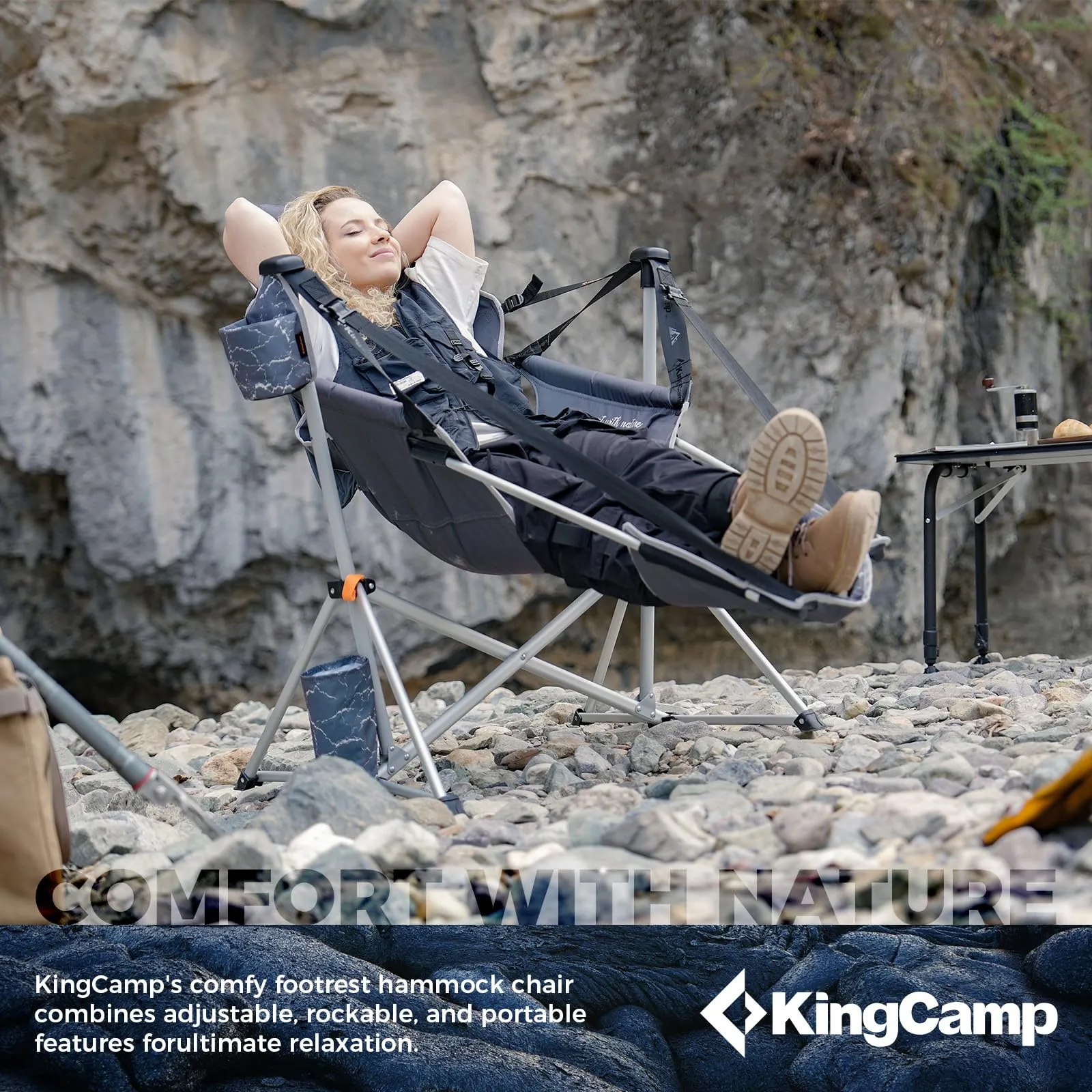 KingCamp VOLCAPETRA Hammock Chair with Footrest