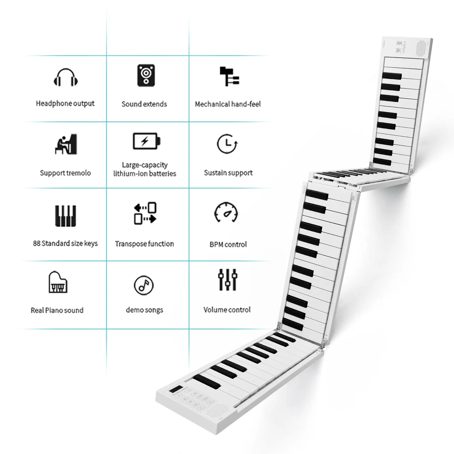 Multifunctional Foldable Portable Electronic Piano