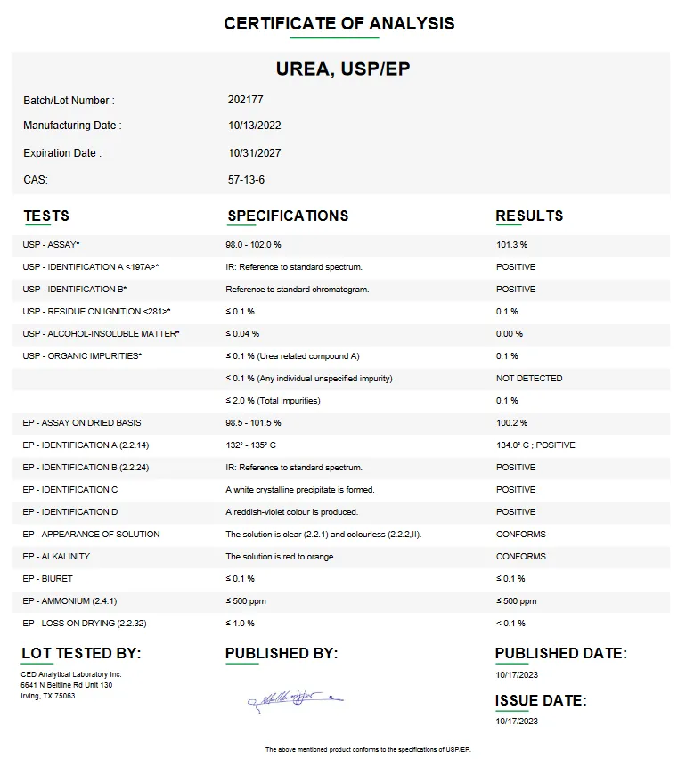 Urea USP For Compounding (API)